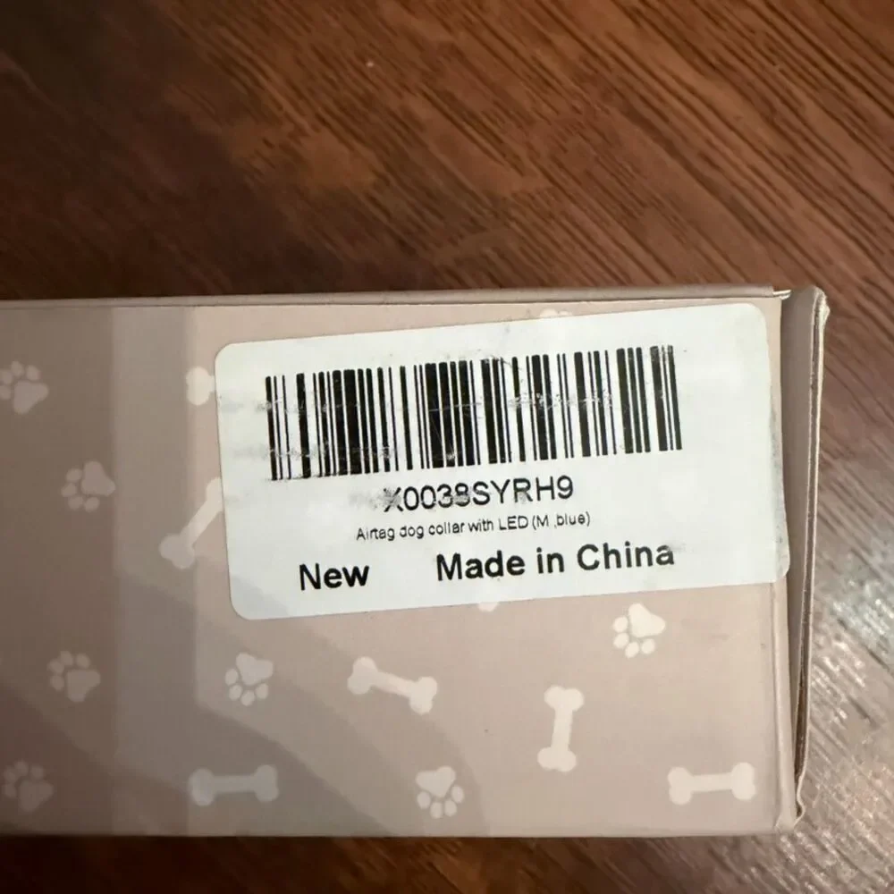 CIYWEE LED Light Up AirTag Dog Collar Teal Medium NIB USB Rechargeable